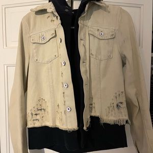 Free People Distressed Jean Jakcet